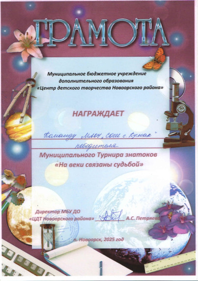 Районный турнир знатоков "Навеки связаны судьбой".